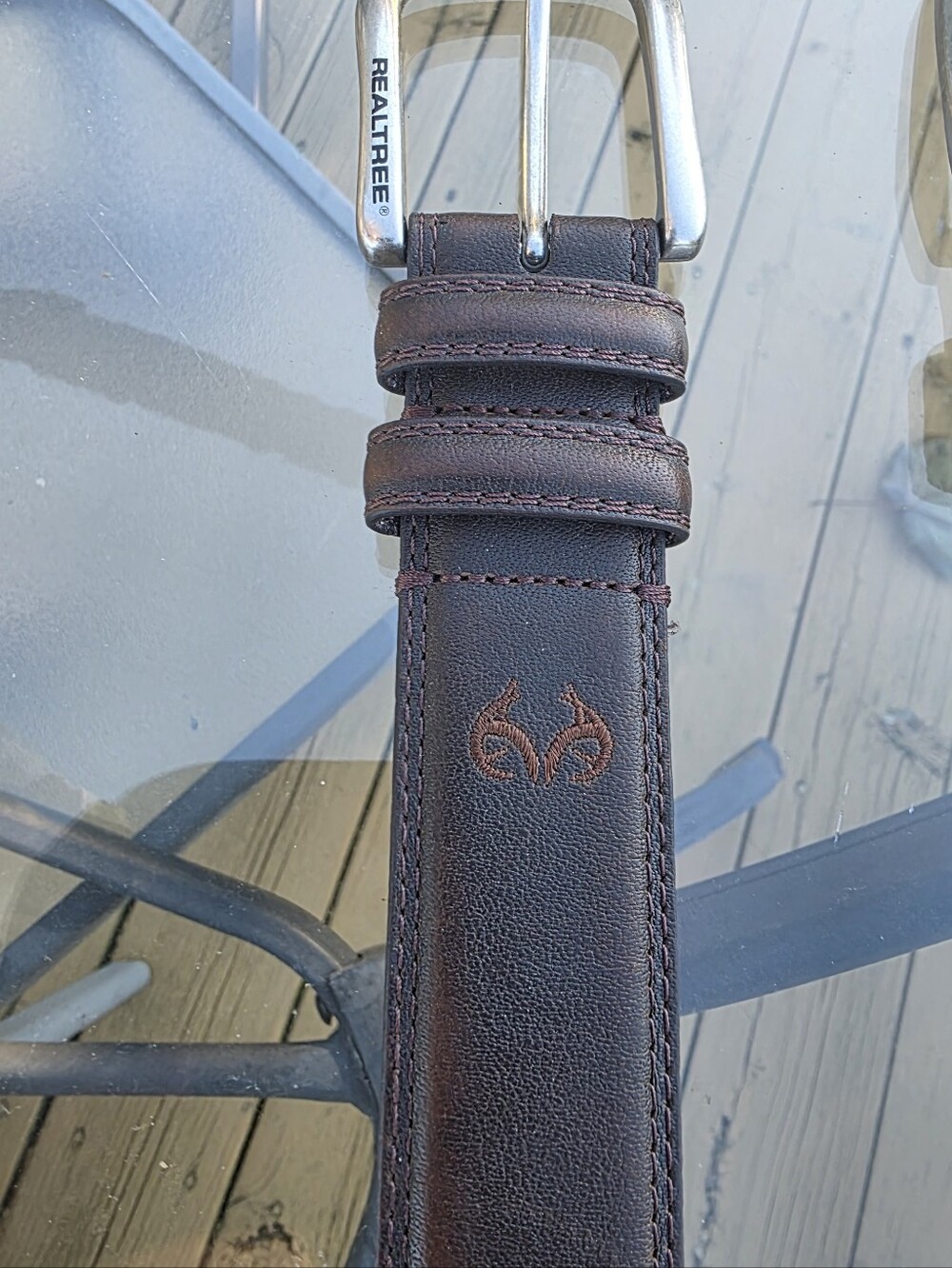 Genuine Leather Brown Men's Belt Realtree